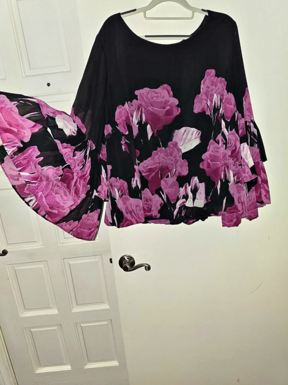 Alfani Floral Tunic Black & Pink Size 3X Like New